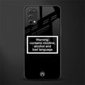warning sign black edition glass case for realme x7 pro image