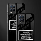 warning sign black edition glass case for realme 8 pro image-2