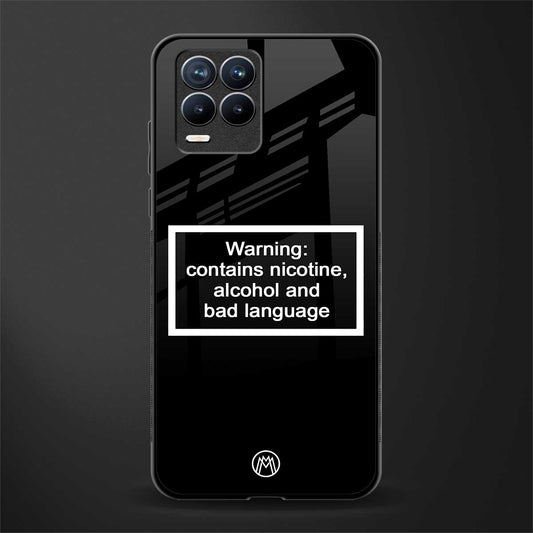 warning sign black edition glass case for realme 8 pro image