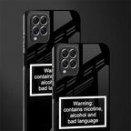warning sign black edition glass case for samsung galaxy f62 image-2