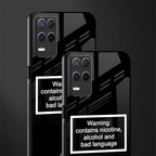 warning sign black edition glass case for realme 8 5g image-2
