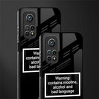 warning sign black edition glass case for mi 10t 5g image-2