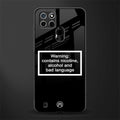 warning sign black edition glass case for realme c21 image