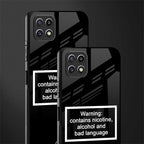 warning sign black edition glass case for samsung galaxy a22 5g image-2