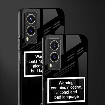warning sign black edition glass case for vivo v21e 5g image-2