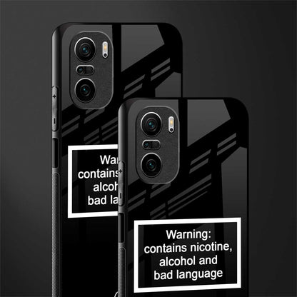 warning sign black edition glass case for mi 11x 5g image-2