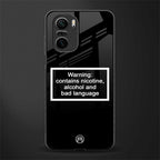 warning sign black edition glass case for mi 11x 5g image