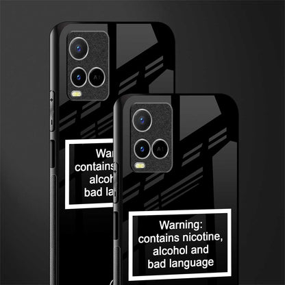 warning sign black edition glass case for vivo y33s vivo y33t image-2