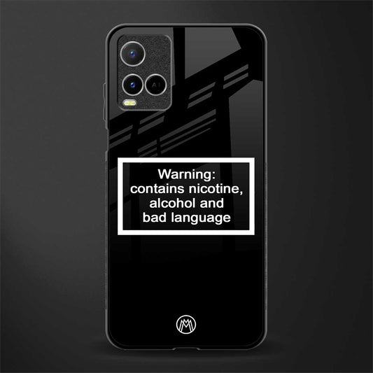 warning sign black edition glass case for vivo y33s vivo y33t image