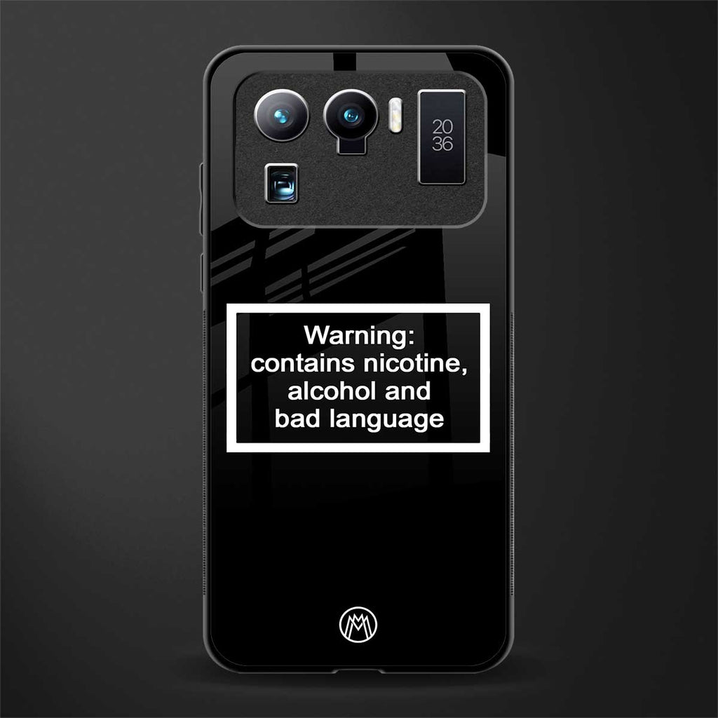 warning sign black edition glass case for mi 11 ultra 5g image
