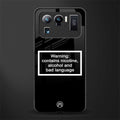 warning sign black edition glass case for mi 11 ultra 5g image