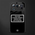 warning sign black edition glass case for mi 11 ultra 5g image
