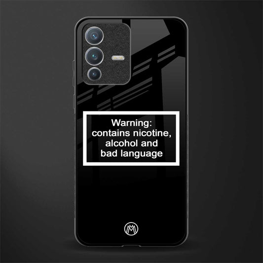 warning sign black edition glass case for vivo v23 pro 5g image
