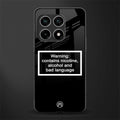 warning sign black edition glass case for oneplus 10 pro 5g image