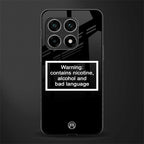 warning sign black edition glass case for oneplus 10 pro 5g image