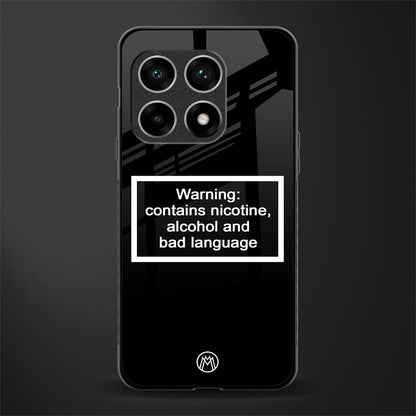 warning sign black edition glass case for oneplus 10 pro 5g image