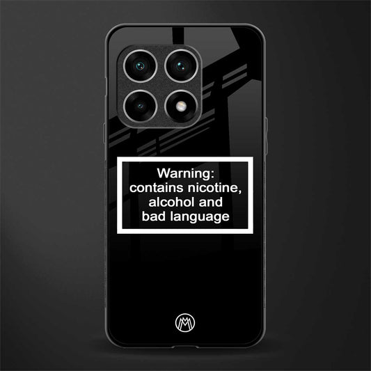 warning sign black edition glass case for oneplus 10 pro 5g image