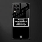 warning sign black edition back phone cover | glass case for samsung galaxy m33 5g