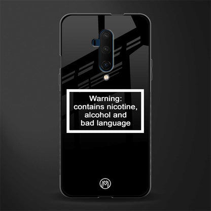 warning sign black edition glass case for oneplus 7t pro image