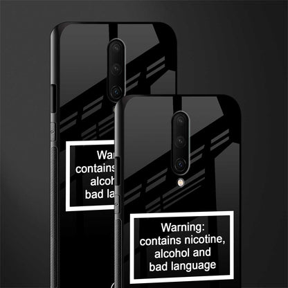 warning sign black edition glass case for oneplus 7 pro image-2