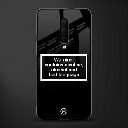 warning sign black edition glass case for oneplus 7 pro image