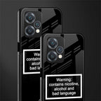warning sign black edition back phone cover | glass case for oneplus nord ce 2 lite 5g
