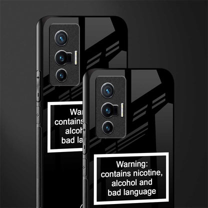 warning sign black edition glass case for vivo x70 image-2