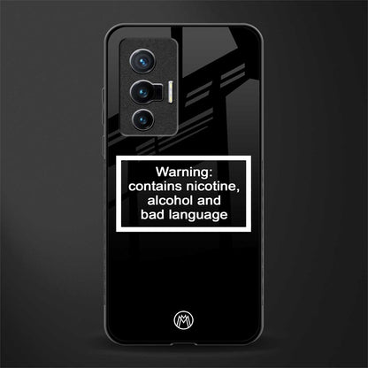 warning sign black edition glass case for vivo x70 image