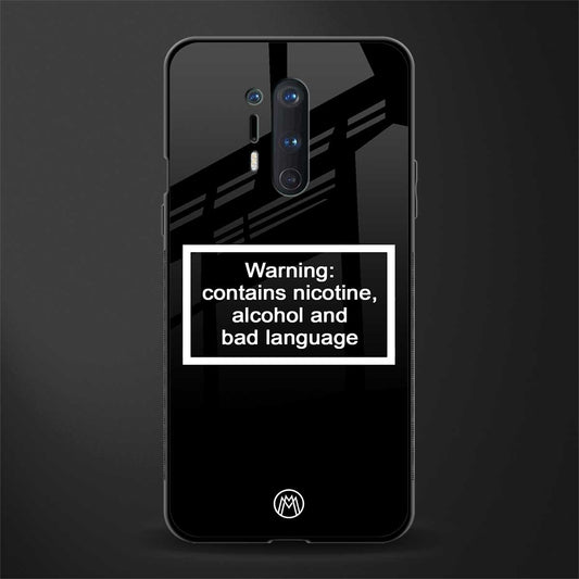 warning sign black edition glass case for oneplus 8 pro image