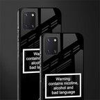 warning sign black edition glass case for samsung galaxy note 10 lite image-2