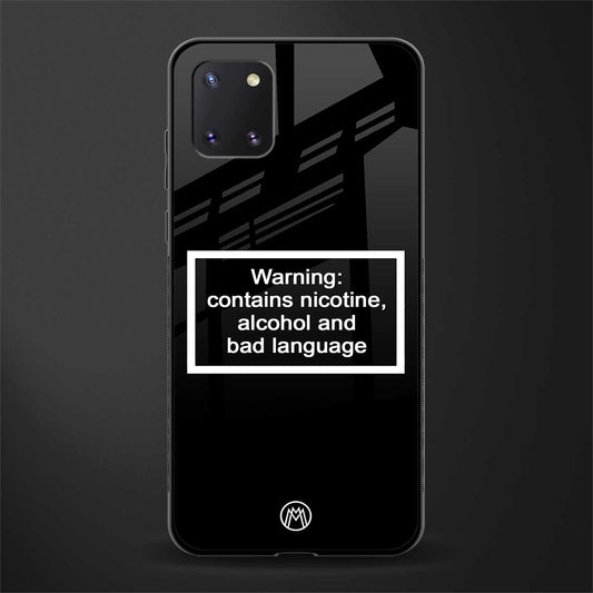 warning sign black edition glass case for samsung galaxy note 10 lite image
