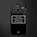 warning sign black edition glass case for vivo x80 image