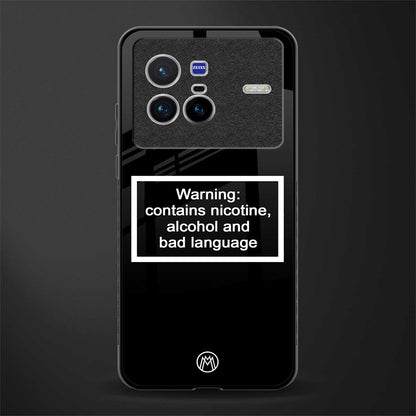 warning sign black edition glass case for vivo x80 image