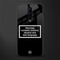 warning sign black edition glass case for oneplus 8 image
