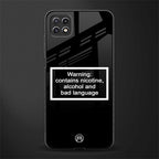 warning sign black edition back phone cover | glass case for samsung galaxy f42