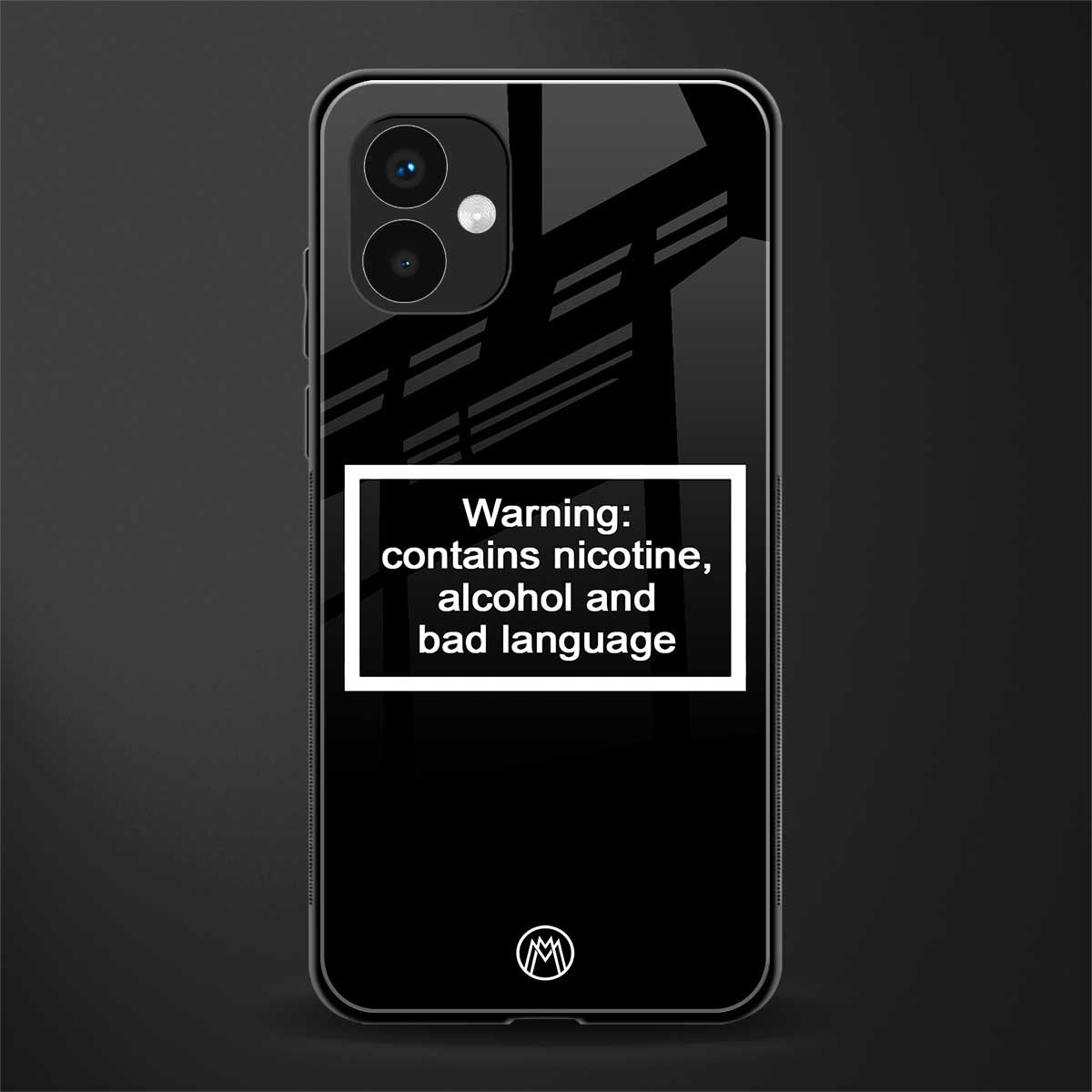 warning sign black edition back phone cover | glass case for samsung galaxy a04