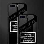 warning sign black edition glass case for iphone 7 plus image-2