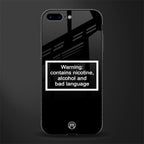 warning sign black edition glass case for iphone 7 plus image