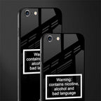 warning sign black edition glass case for iphone 6 plus image-2