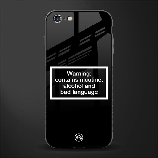 warning sign black edition glass case for iphone 6 plus image