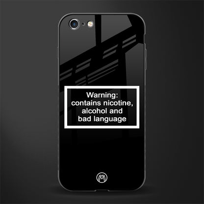 warning sign black edition glass case for iphone 6s image