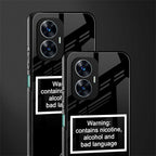 warning sign black edition back phone cover | glass case for realme c55