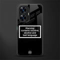 warning sign black edition back phone cover | glass case for realme c55