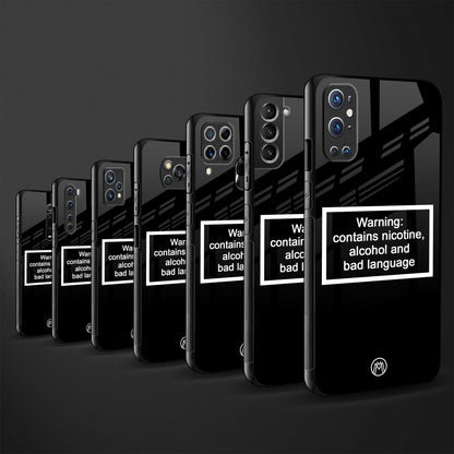 warning sign black edition glass case for oneplus 10 pro 5g image-3