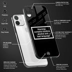 warning sign black edition back phone cover | glass case for redmi note 11 pro plus 4g/5g