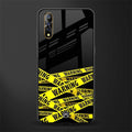 warning tape glass case for vivo s1 image