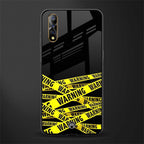 warning tape glass case for vivo s1 image