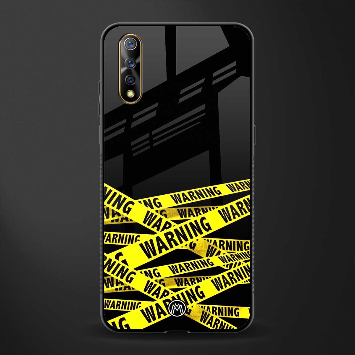 warning tape glass case for vivo z1x image