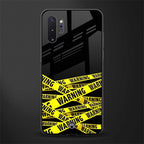 warning tape glass case for samsung galaxy note 10 plus image