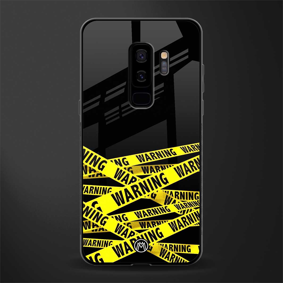 warning tape glass case for samsung galaxy s9 plus image